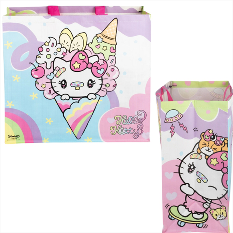 Konix hello kitty ice cream tote bag / shopping bag, , medium-null