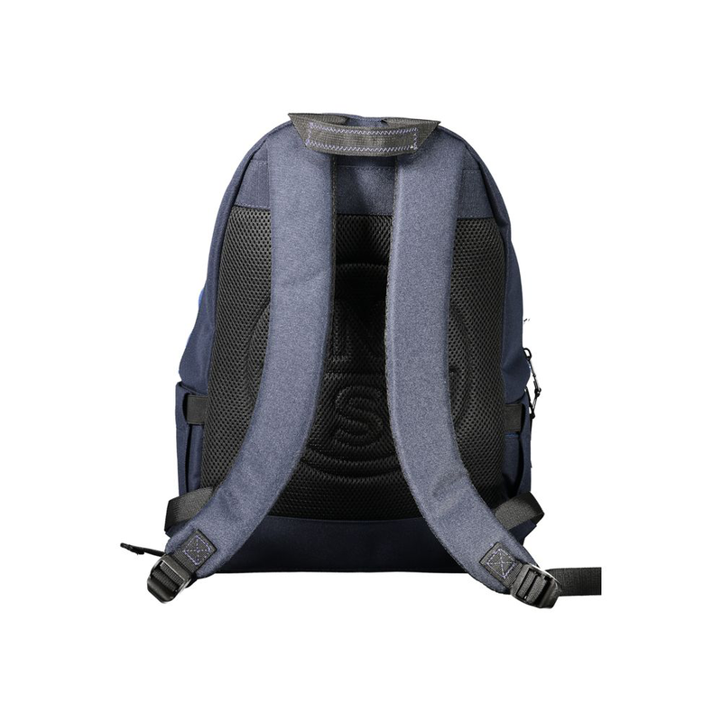 Blue polyester men's backpack-null