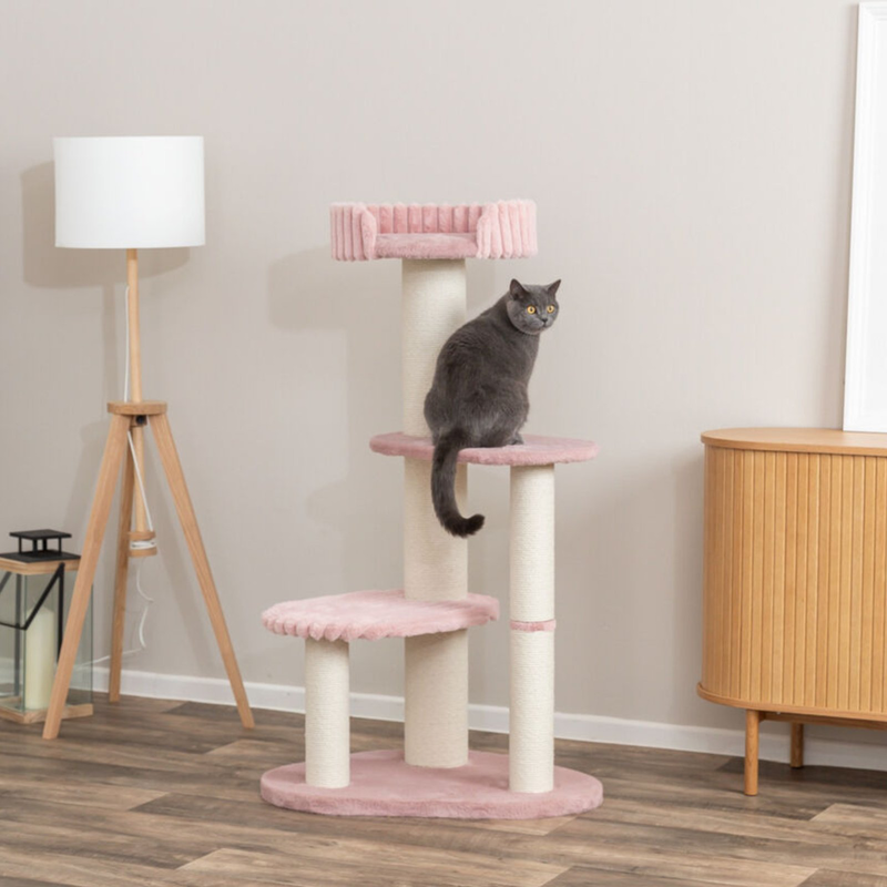 Trixie lonni cat scratching tree 132cm pink, , medium-null