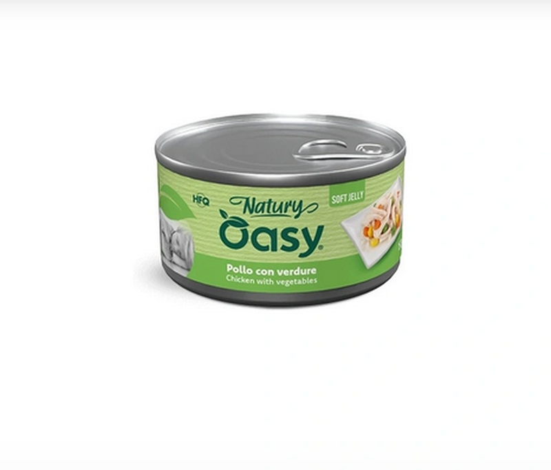 Oasy wet dog natury soft jelly chicken with vegetables - 150gr-null