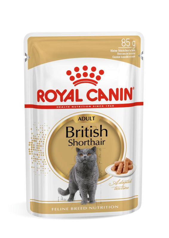 Royal canin cat wet food british/shorthair adult pouch, , medium-null