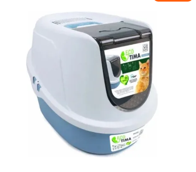 -pets eco tima ocean blue cat litter box large, , medium