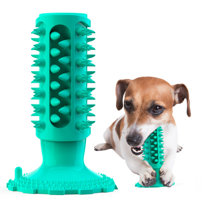 Pet cleaning teeth toy with sound - 5x5.5xh15cm, Green, medium