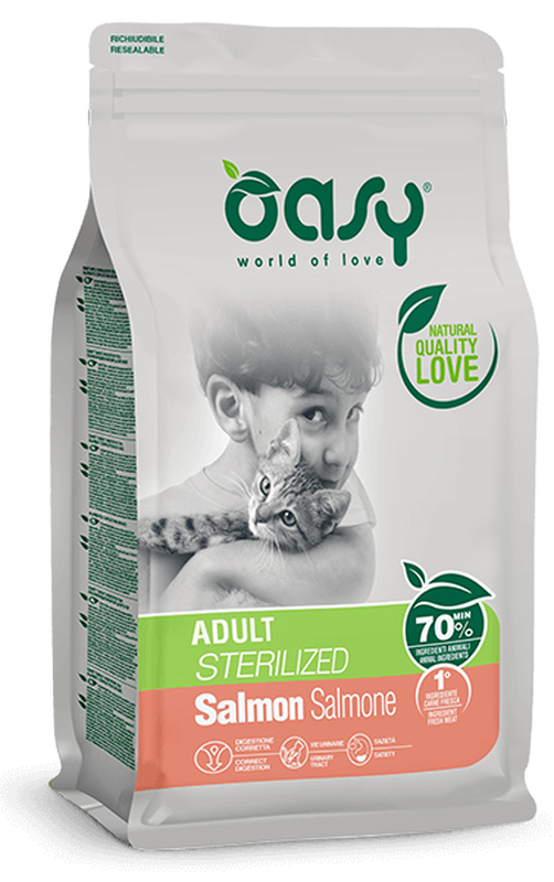 Oasy adult cat sterilised salmon-null