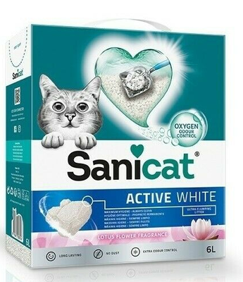Sanicat active white lotus flower cat litter, , medium