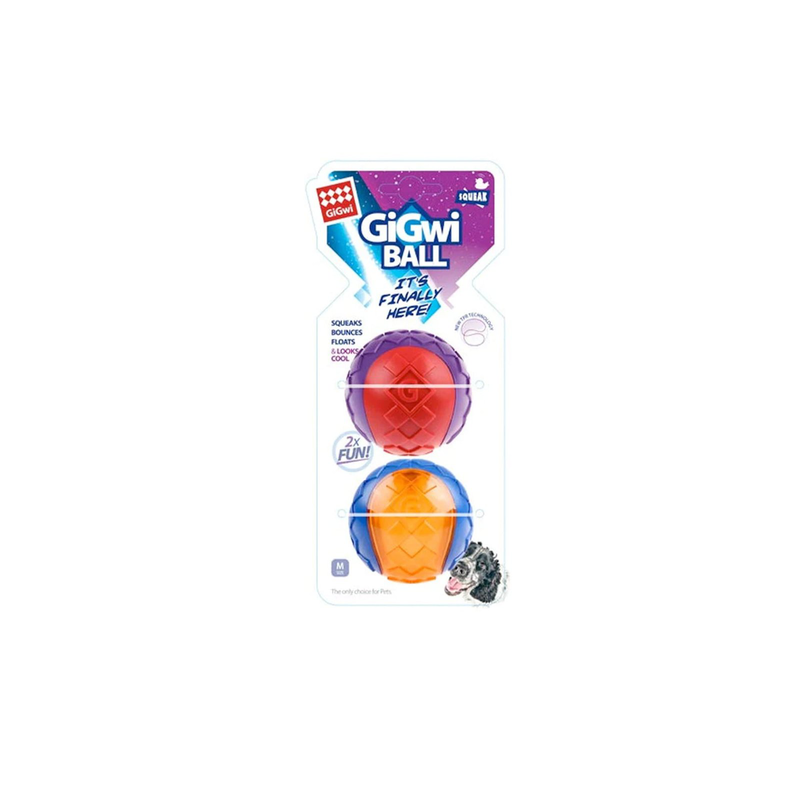 Gigwi ball squeaker medium 2pcs, , medium-null