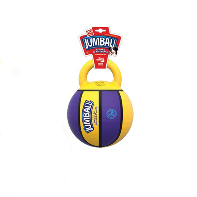 Product image: Gigwi jumball basketball with handle purple yellow  size medium, , medium-null