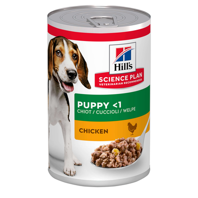 Hills science plan canine puppy chicken tin 370gr, , medium