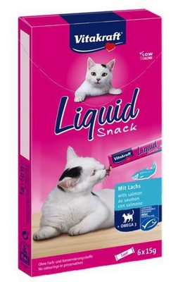 Vitakraft cat liquid snack with salmon + omega 3 - 90gr, , medium