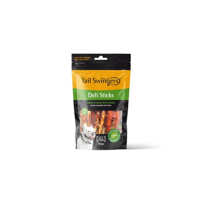 Tail swingers rawhide deli sticks duck 100gr, , medium