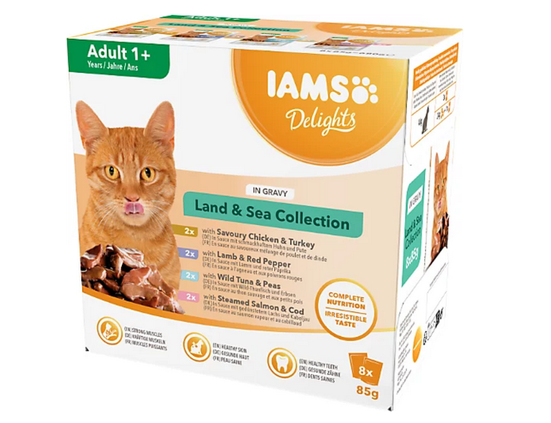 Iams delights sea and land collection in gravy multipack - 680gr-null