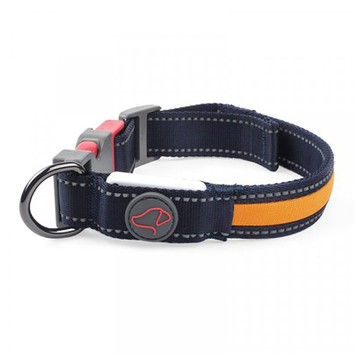 Flash & go rechargeable night dog collar-medium, , medium