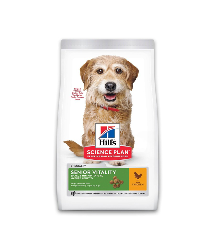 Hills science plan youthful vitality small & mini mature adult 7+ dog food with chicken & rice &sigma;&upsilon;&sigma;&kappa;&epsilon;&upsilon;&alpha;&sigma;&iota;&alpha; 1.5kg-null