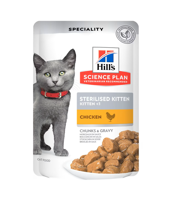 Hills sciense plan kitten sterilised chicken &sigma;&upsilon;&sigma;&kappa;&epsilon;&upsilon;&alpha;&sigma;&iota;&alpha; 85g-null