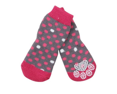 Pawise anti slip socks with dots 4pcs, , medium