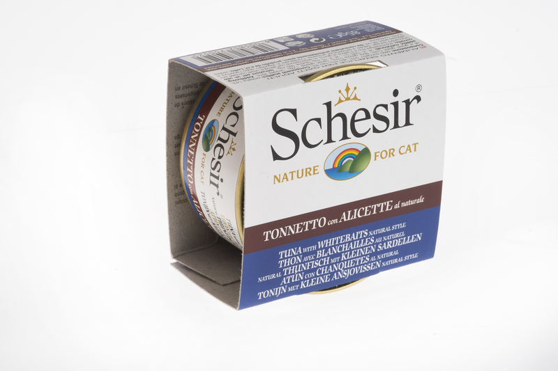 Schesir sr cat brine w rice t&wht 8-null