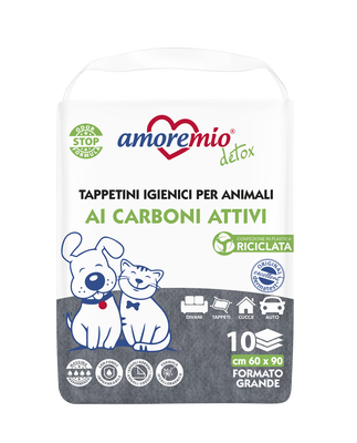 Amore mio hygienic anti-odour mats with activated carbon and adhesive corners  60x90cm- hypoallergenic formula 10pcs, , medium