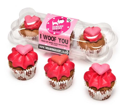 Barking bakery i woof you valentines mini iced trios, , medium