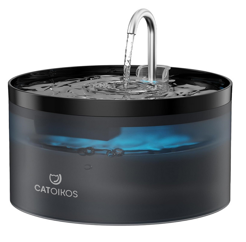 Catoikos black faucet fountain with water level sensor-null