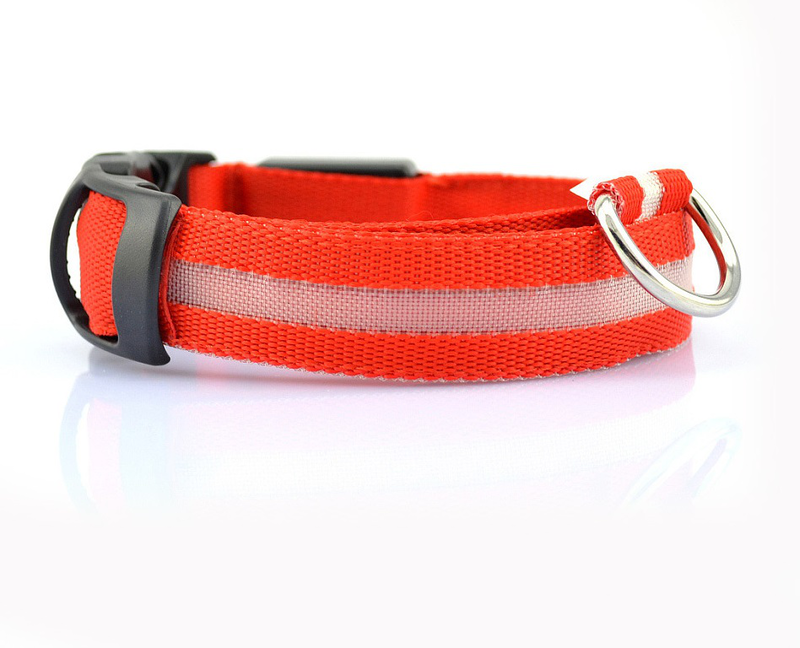 Led USB collar for pets -red-null