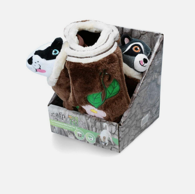 Afp dig it-tree trunk burrow with raccoon and bagder toys,  Afp dig it-tree trunk burrow with raccoon and bagder toys, , medium