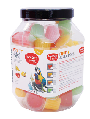 Tweeters treats fruity jelly pots (mix flav) jar/60pcs, , medium