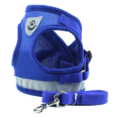 Ps reflect harness w&iota;&tau;&eta; leash 120cm, Blue, medium
