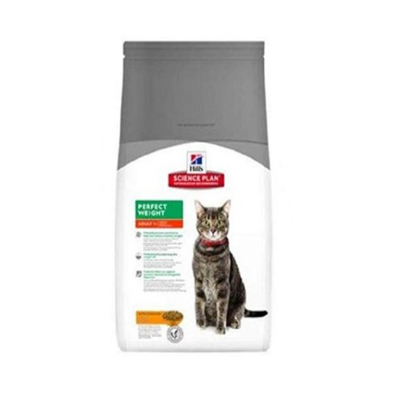 Hills science plan feline adult perfect weight chicken, , medium-null