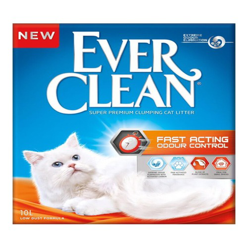 Ever clean fast acting odour control clumping cat litter - 10-lt, , medium-null
