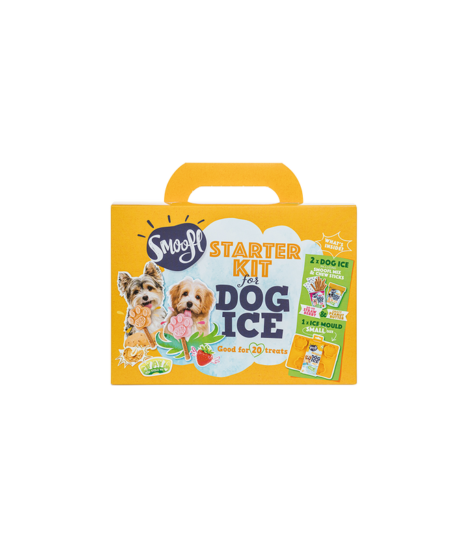 Smoofl small starter kit for dog ice strawberry and peanut butter size small, , medium-null