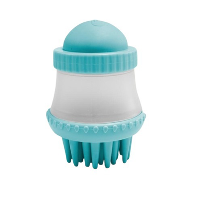 Dog wash brush on bottle - blue, , medium