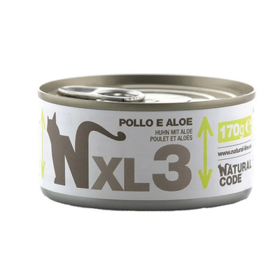 Natural code xl 3 cat chicken & aloe - 170gr, , medium