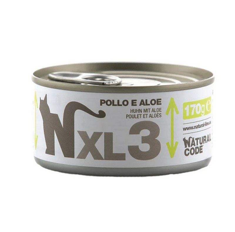 Natural code xl 3 cat chicken & aloe - 170gr-null