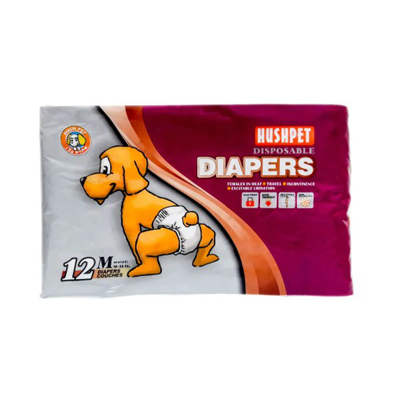 Hushpet disposable diapers - medium, , medium-null
