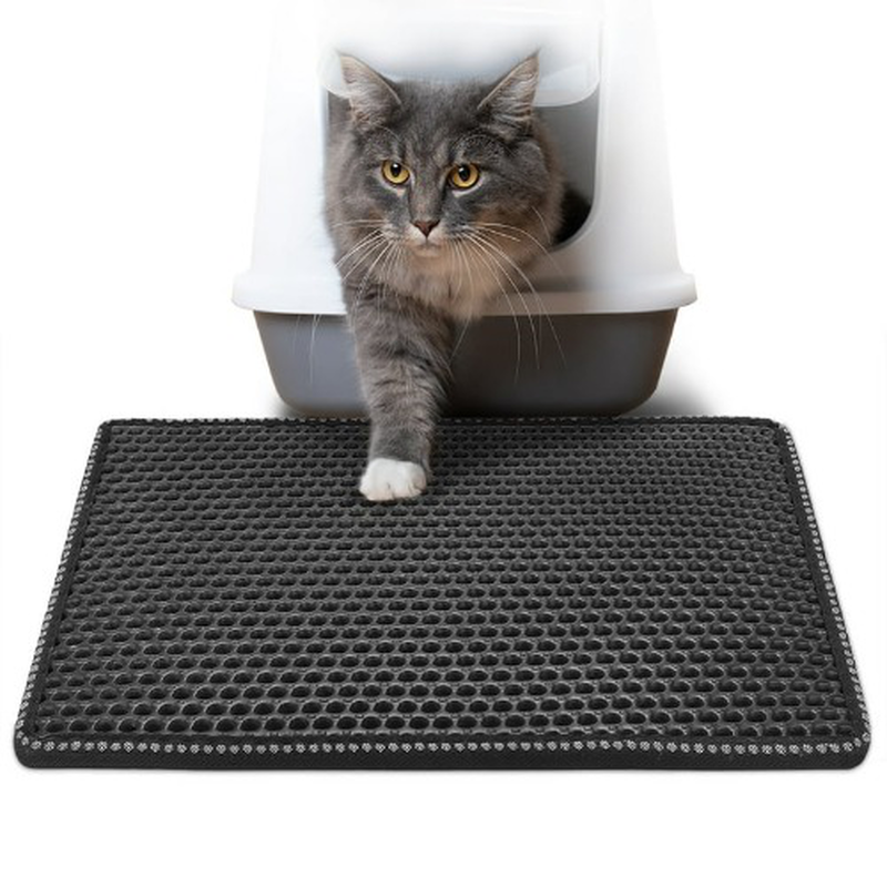 Cat litter mat black 55x75 cm, , medium-null