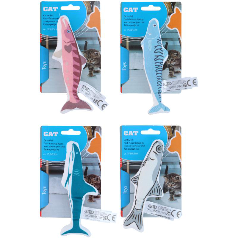 Product image: Maxxpro cat toy fish - assorted colors, , medium-null