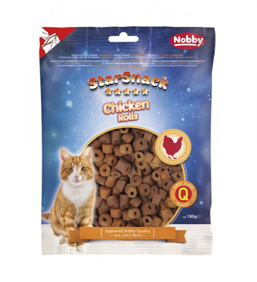 Nobby starsnack chicken rolls - 180gr, , medium