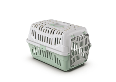 Sprark pet carrier- plastic door 49x33xh33cm, Green, medium