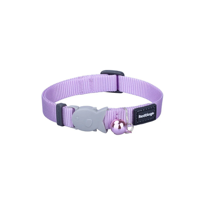 Red dingo pastel purple cat collar - 12mm x 20-32cm, , medium
