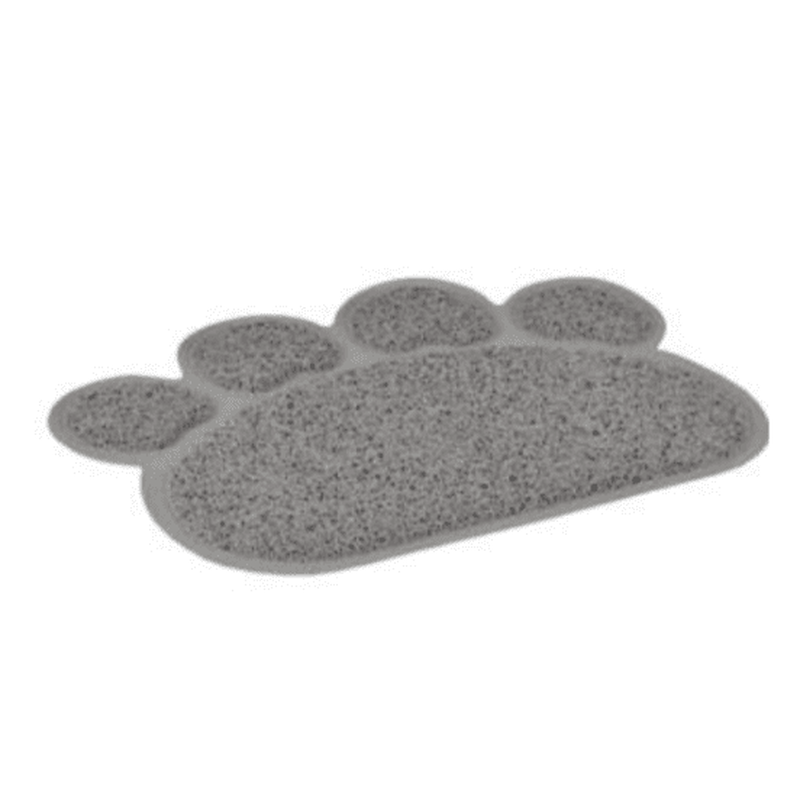 Flamingo pitou cat litter tray mat grey paw 60x45cm, , medium-null