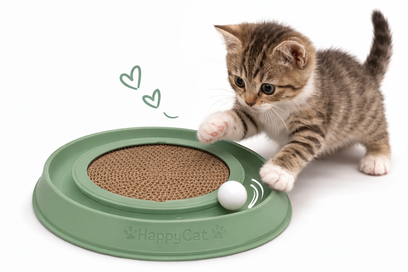 Happy cat cardboard scraper 41x38xh5cm-null