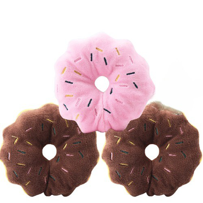 Ideaplus sound squeaky plush doughnut - assorted colors, , medium