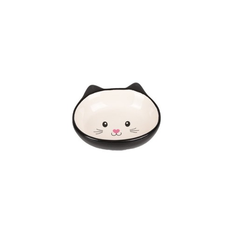 Flamingo feeding & drinking bowl isa black & white, , medium-null