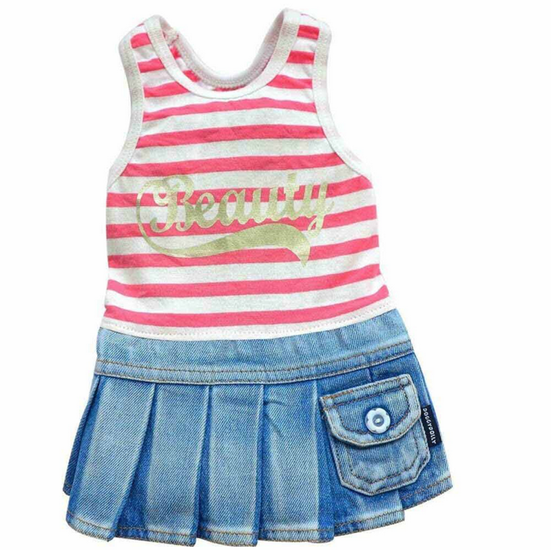 Product image: Dog dress with jeans skirt - l-null