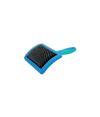 Vivog slicker brush with hard pins, Blue/green, medium