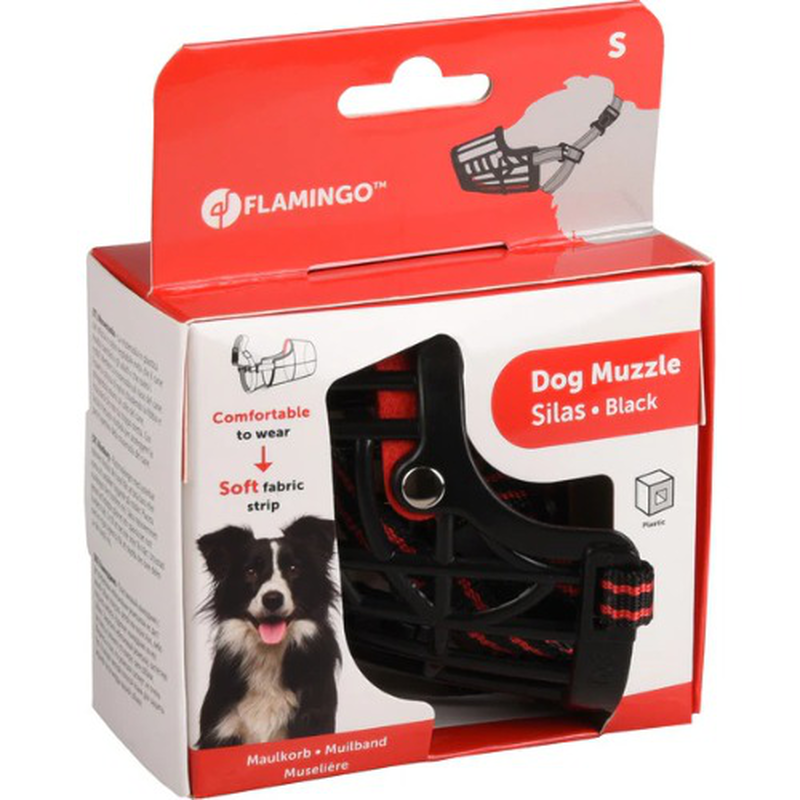 Flamingo  muzzle silas black - xxl, , medium-null