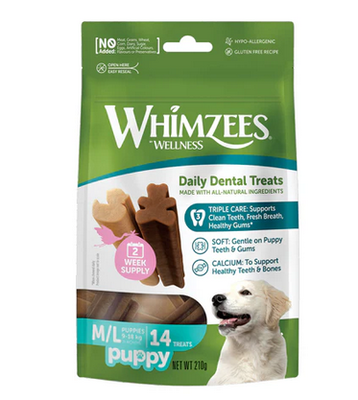 Whimzees puppy value bag medium to large - 100gr, , medium