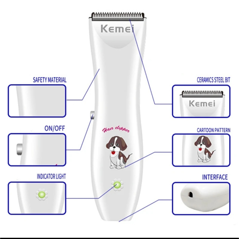 Κουρευτική μηχανή σκύλων επαναφορτιζόμενη kemei km-1051, , medium-null