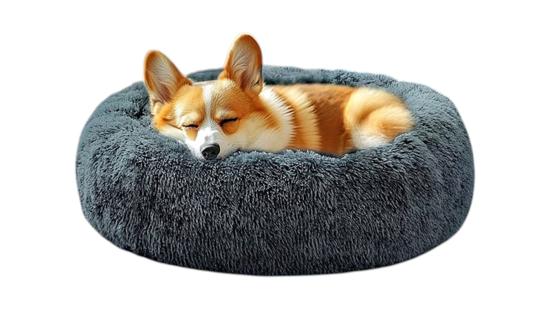 Round soft plush bed 70cm-null