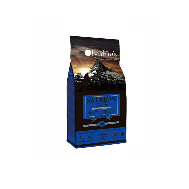 Black olympus adult medium salmon  and brown rice 12kg-null